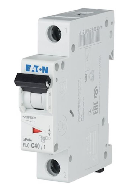 Miniature Circuit Breaker PL6-C 40A 1-Pole - Eaton